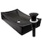Novatto Modern Matte Black Porcelain Vessel Sink Set with Matte Black Drain and Sealer NP-01141MBMB - alternate 1